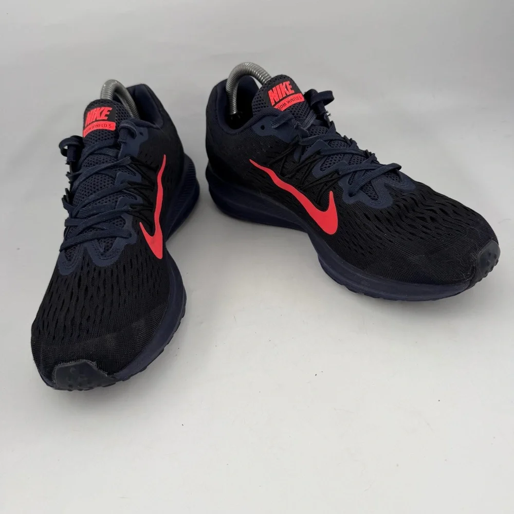 Nike Women’s Air Zoom Winflo 5 -SZ 9- Navy Blue Running Shoes Sneakers Lace-Up